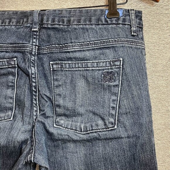 Simply Vera Wash Jeans Women 8 Blue Wide Leg Dark Wash Mid Rise Denim Casual - Picture 10 of 12